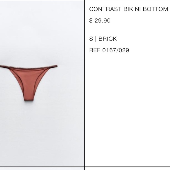 Zara CONTRAST TRIANGLE BIKINI TOP + BOTTOM - Picture 4 of 8